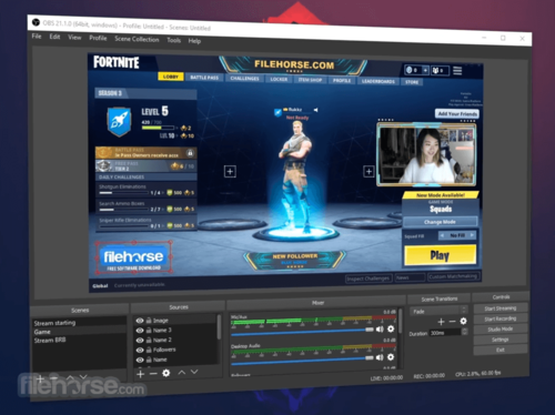 OBS STUDIO with Browser download